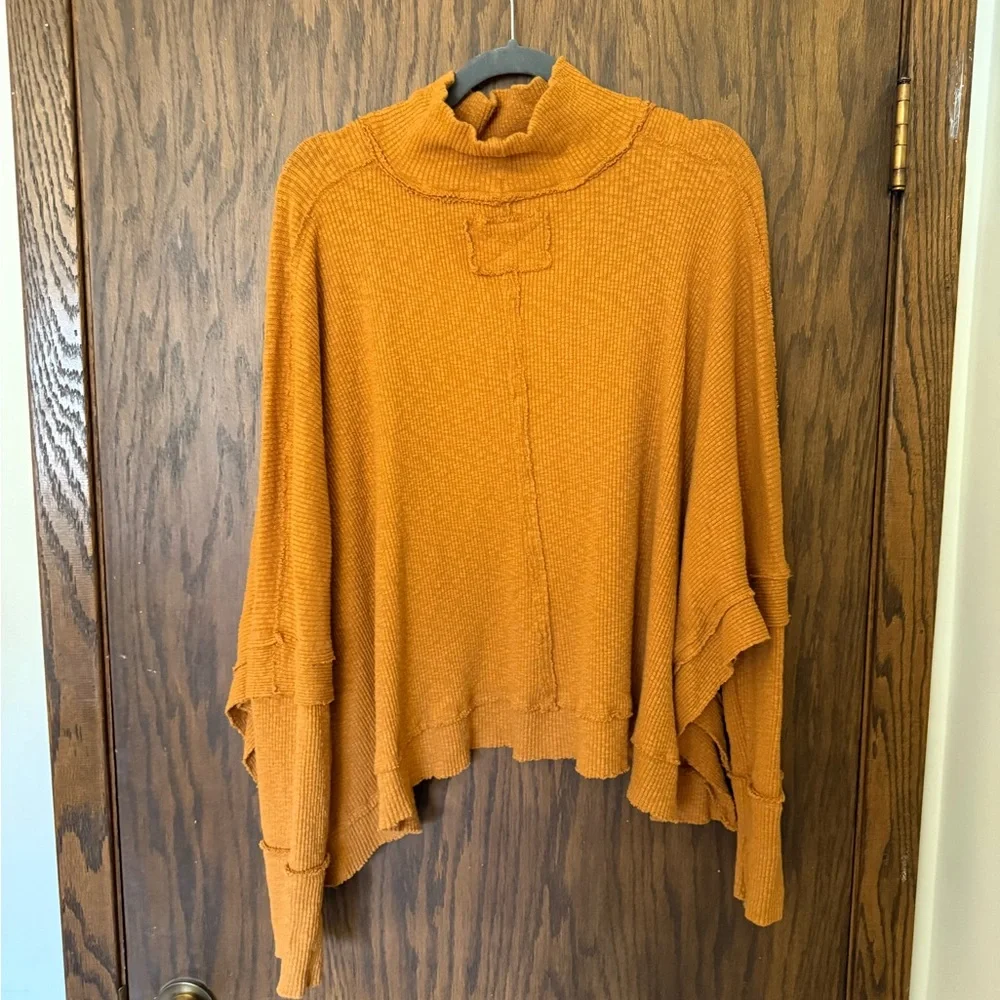Free People We the Free Orange Turtle Neck Sweater - Picture 8 of 15